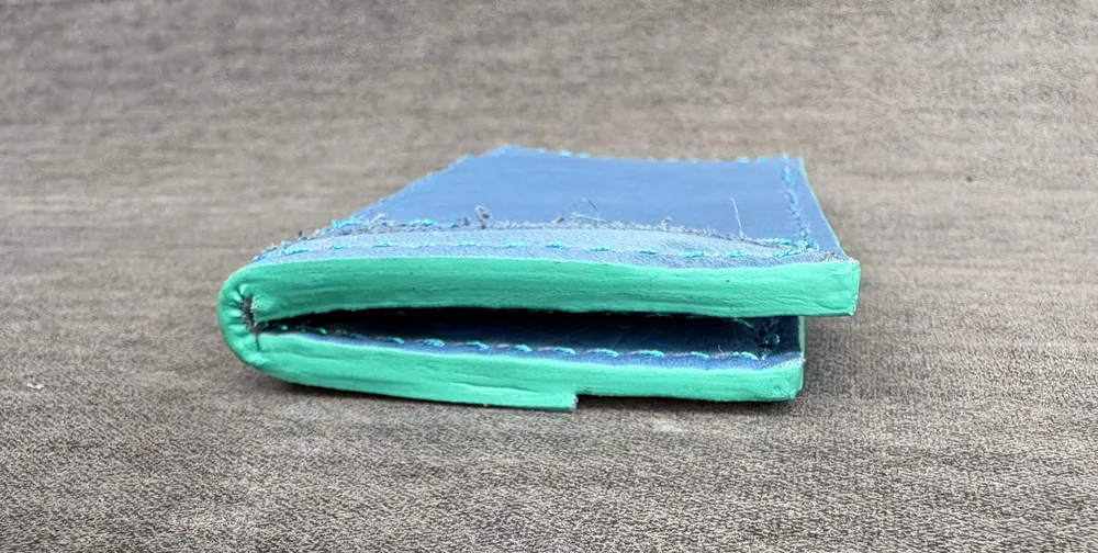 Blue Live Edge Bifold with Secret Spikes, photo 3 of 9