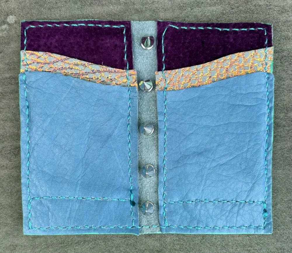 Blue Live Edge Bifold with Secret Spikes, photo 7 of 9